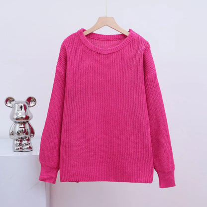 Jaylah - elegante jersey de punto con cuello redondo