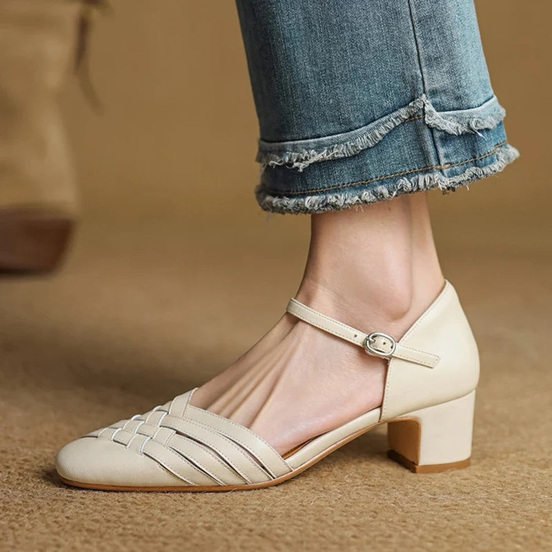 Damskie Buty Mary Jane Na Słupku