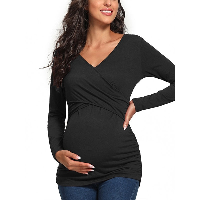 Camiseta de lactancia | Facilita la lactancia a través de aberturas en el pecho