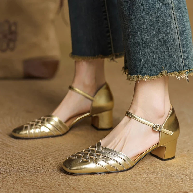 Damskie Buty Mary Jane Na Słupku