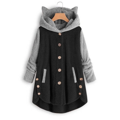 Jersey con capucha Thori de mujer con motivo de gato