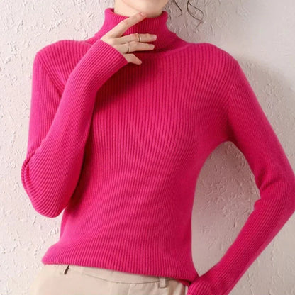 Jersey de cuello alto para mujer