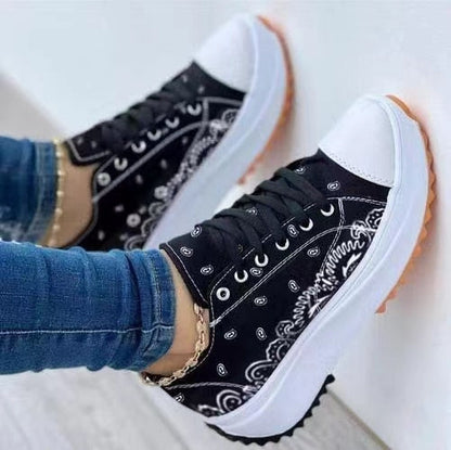 Slip Sneakers Lace|ups Platform Shoes