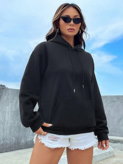 Dorte | Sudadera holgada con capucha y bolsillo para mujer