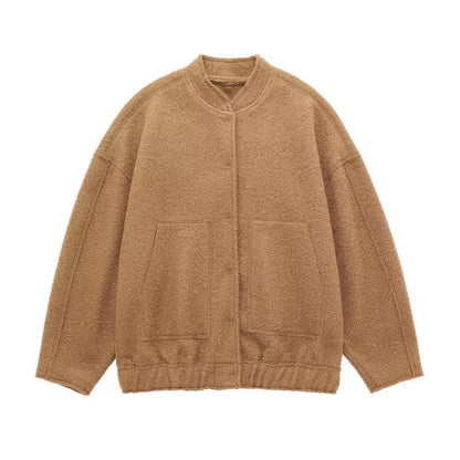Ophelia | Chaqueta oversize para mujer Top Coat Mangas largas Botones ocultos