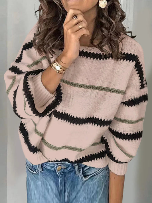 Nyra - moderno jersey de rayas de invierno