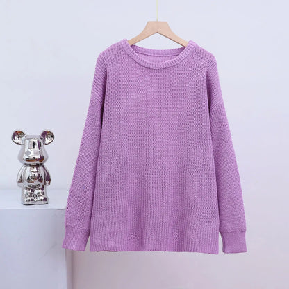 Jaylah - elegante jersey de punto con cuello redondo