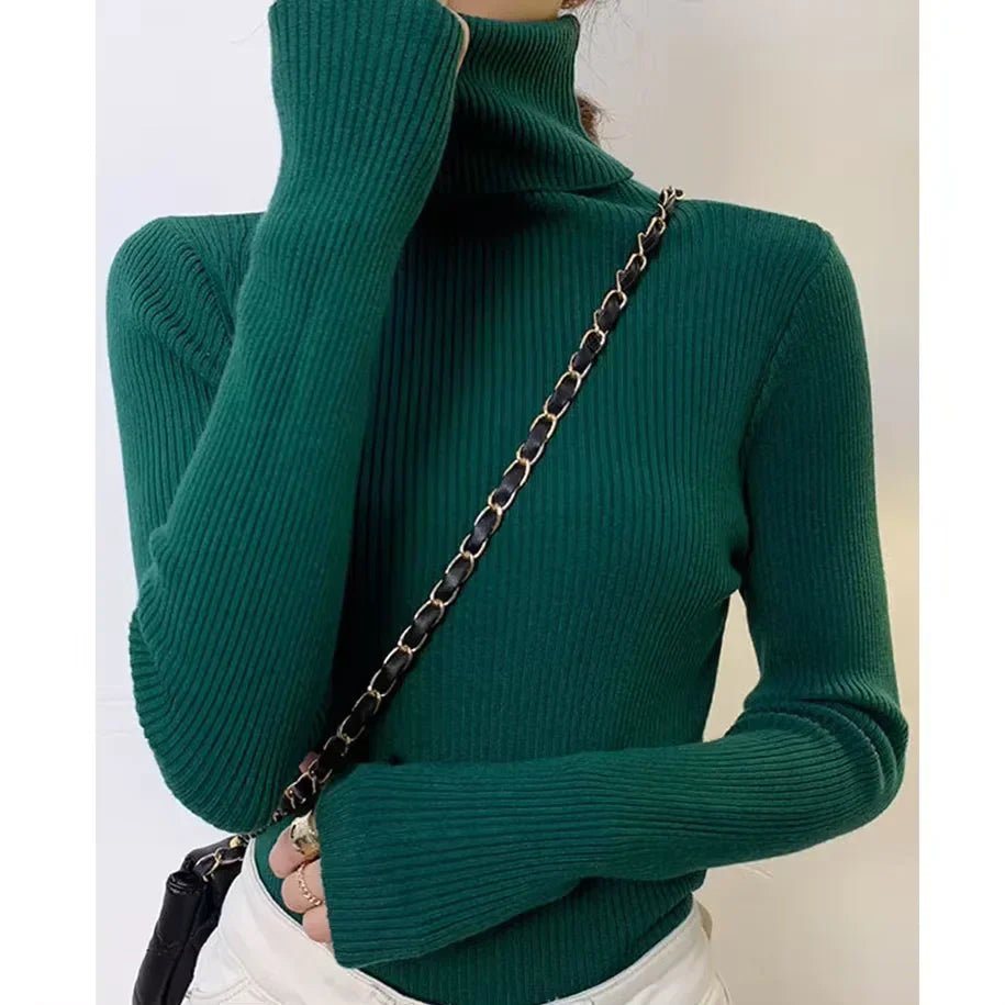 Lucy| Jersey de cuello alto otoñal para mujer