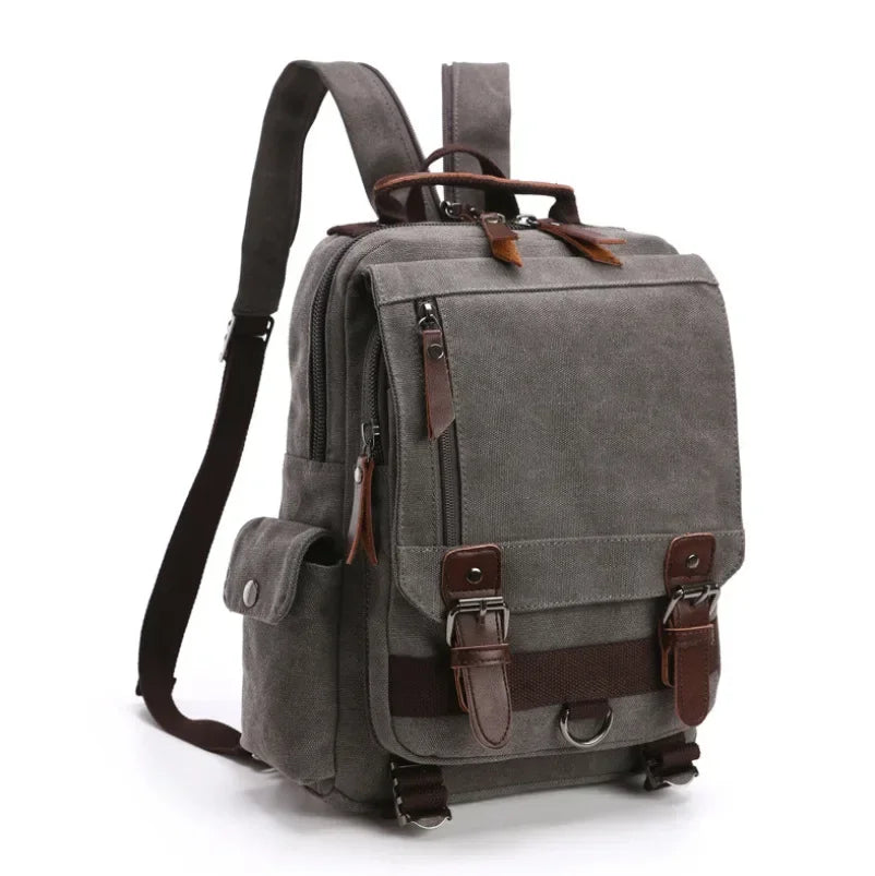 Thijs | Vintage Backpack - Bolsa de viaje grande y multifuncional para aventureros