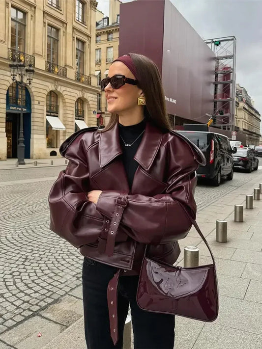 Sophie - Chaqueta corta de cuero