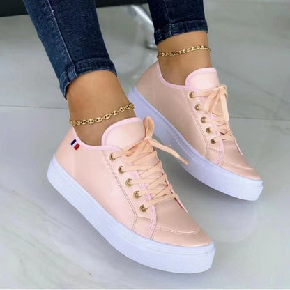 Zapatos de goma casuales con plataforma y puntera redonda para mujer