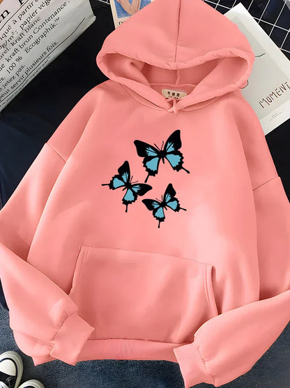 Elisa | Camisa Rio Sudadera Con Capucha Estampado Mariposas