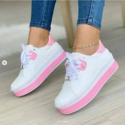 Zapatillas deportivas casuales de cuña alta