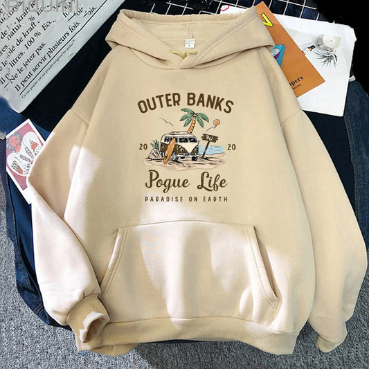 Sudadera con capucha Banks Pogue Life | Sudadera con capucha para mujer con estampado estético | Kpop Style Streetwear