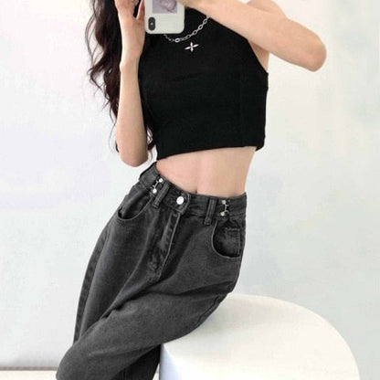 Pantalón Ginevra - Pantalón vaquero de pierna ancha y cintura alta para una mayor comodidad.