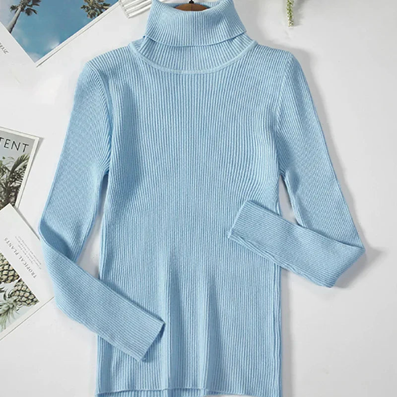 Jersey de cuello alto para mujer
