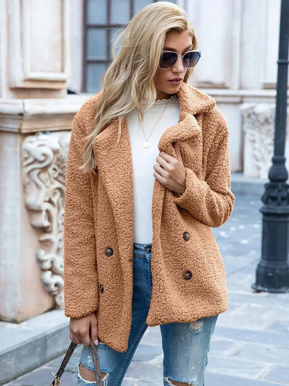 Chaqueta corta Teddy | Marrón | Fluffy and Trendy