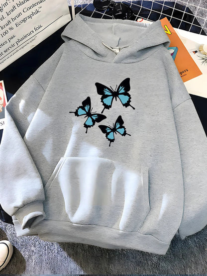 Elisa | Camisa Rio Sudadera Con Capucha Estampado Mariposas