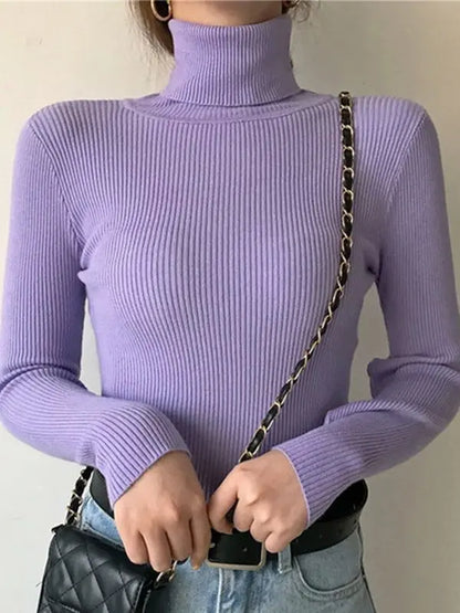 Jersey de cuello alto para mujer
