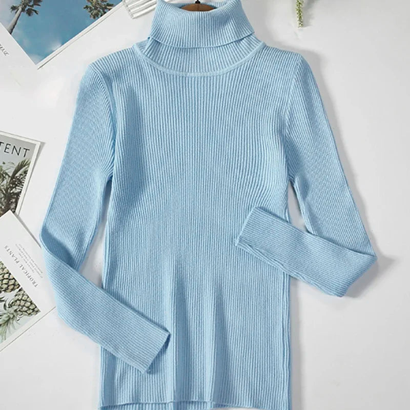 Lucy| Jersey de cuello alto otoñal para mujer
