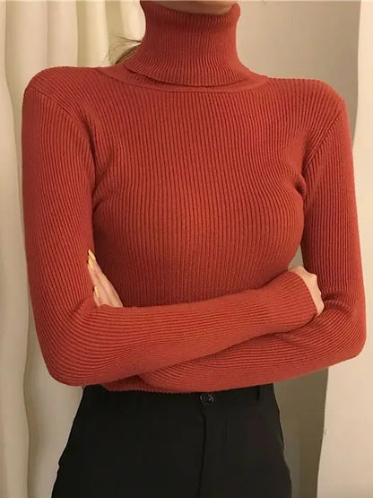 Jersey de cuello alto para mujer