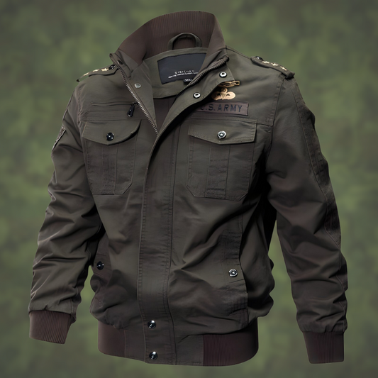 Exclusiva chaqueta bomber militar para hombre | Perfecta para actividades al aire libre