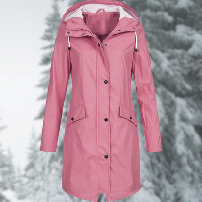 Un mackintosh largo y elegante que es impermeable