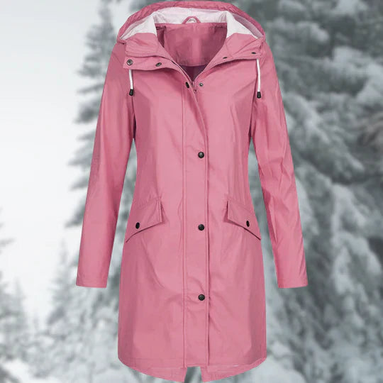 Chubasquero largo impermeable a la moda