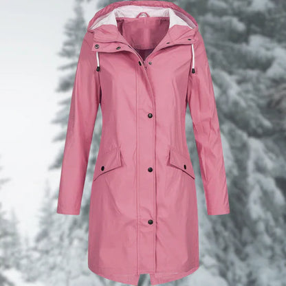 Chubasquero largo impermeable a la moda