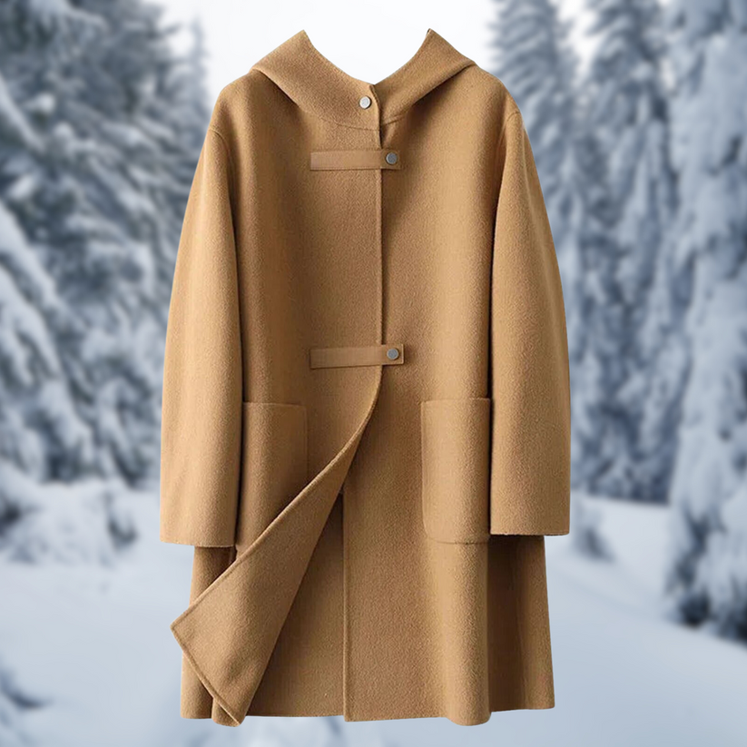 Riley Coat | Abrigo con capucha de cachemira de doble cara