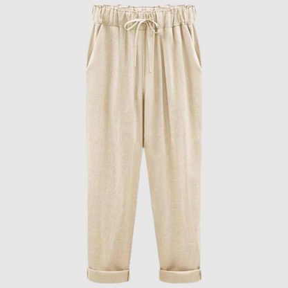 Pantalones de algodón y lino