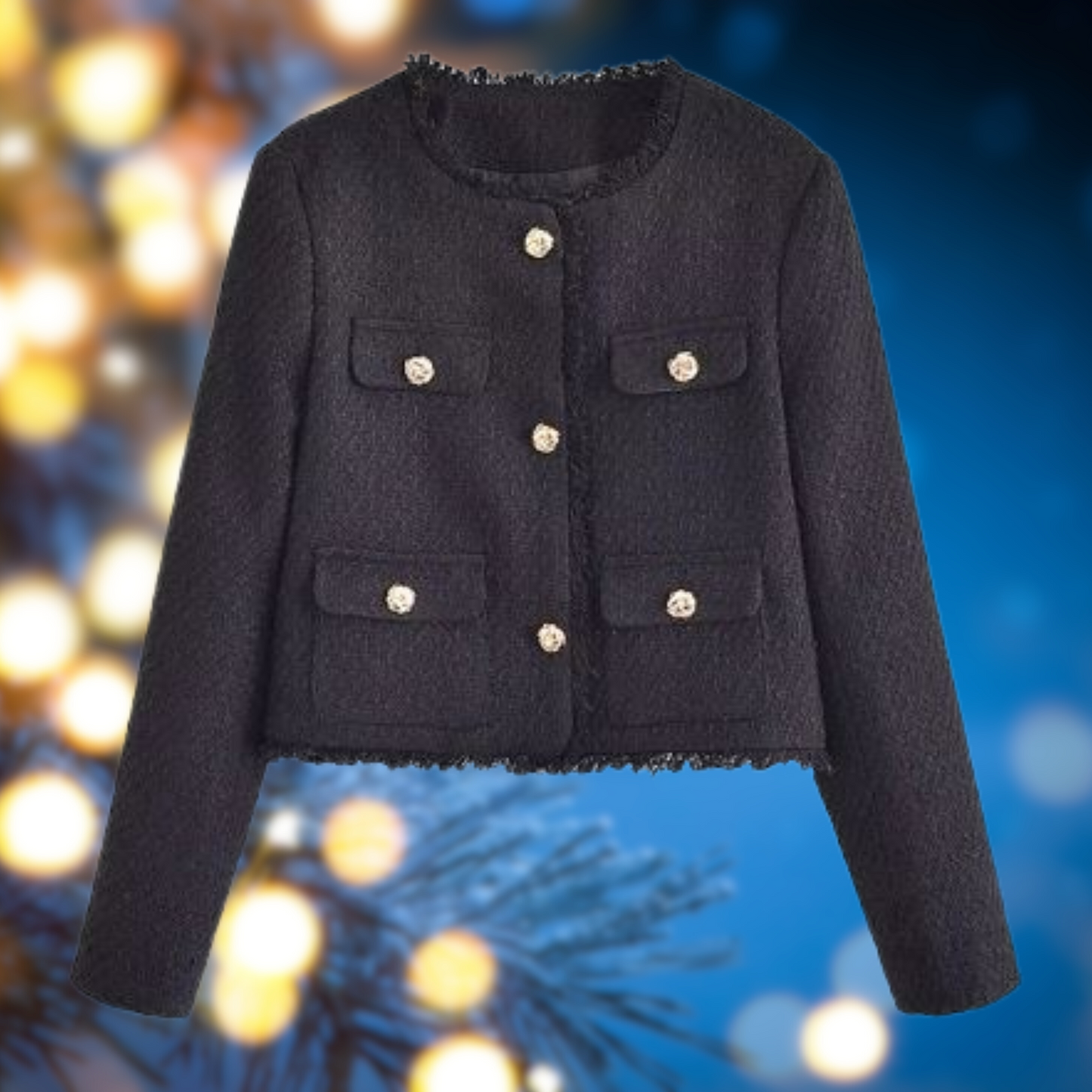 Elegante chaqueta recortada