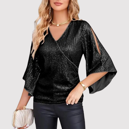 Sunny - Elegante y cómoda camiseta de tirantes de lentejuelas para mujer