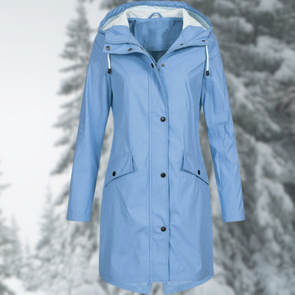 Chubasquero largo impermeable a la moda