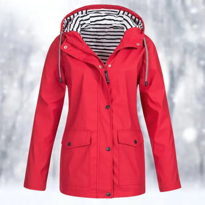 Chaqueta robusta y resistente a la intemperie: cortaviento, impermeable y cómoda para la mujer