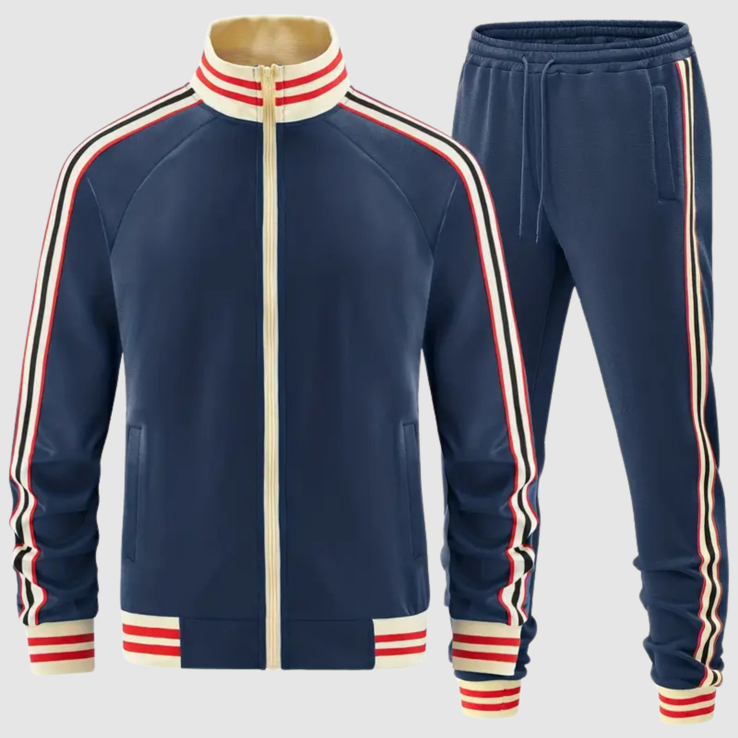 Oscar - Conjunto de chándal a rayas y pantalón deportivo para hombre