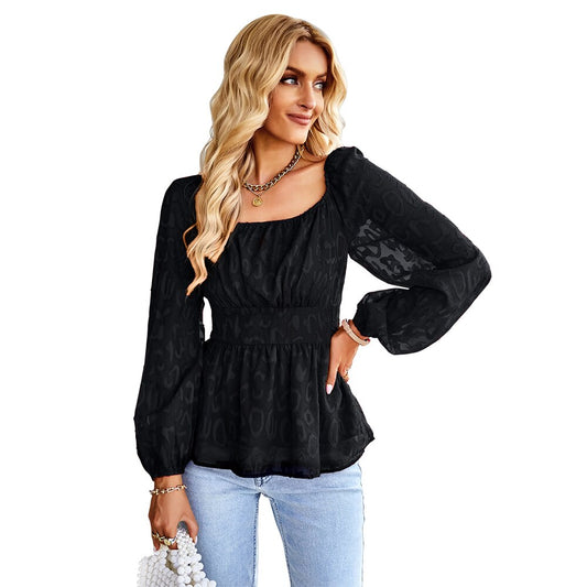 CharliesShirt I Blusa Con Mangas Abullonadas Para Mujer
