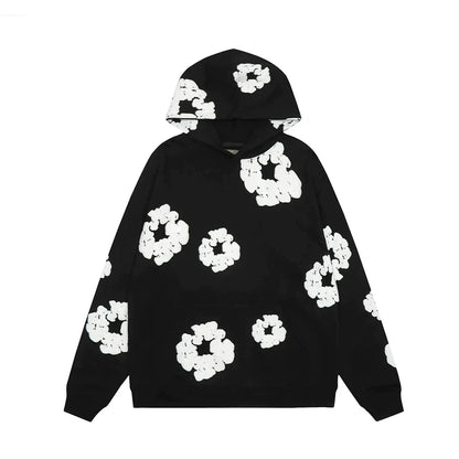 Elegante sudadera floral con capucha | Morie