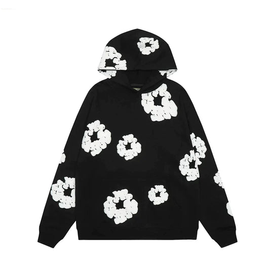 Elegante sudadera floral con capucha | Morie