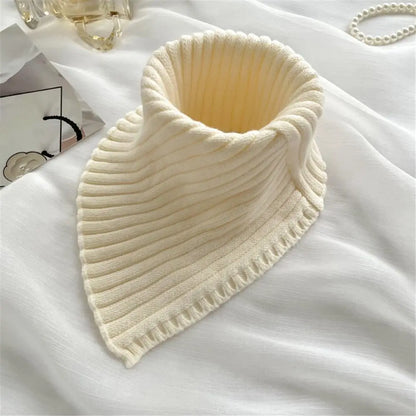 Cuello falso de punto cortaviento de invierno para mujer