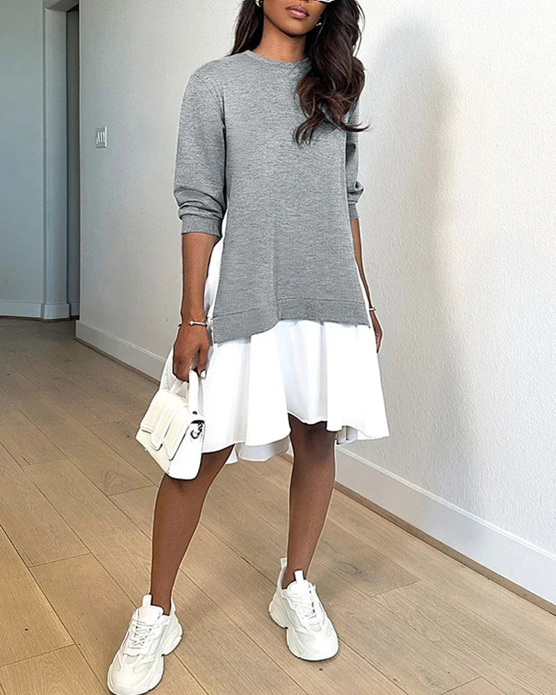 Elisa | Vestidos sudadera con volantes