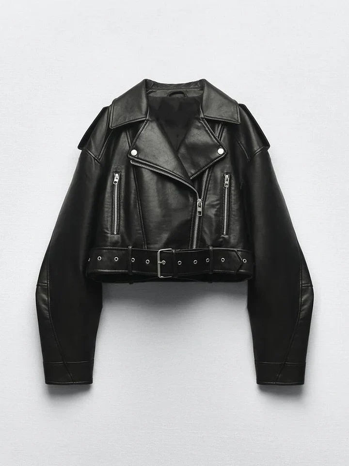 Lia | chaqueta de cuero estilo vintage