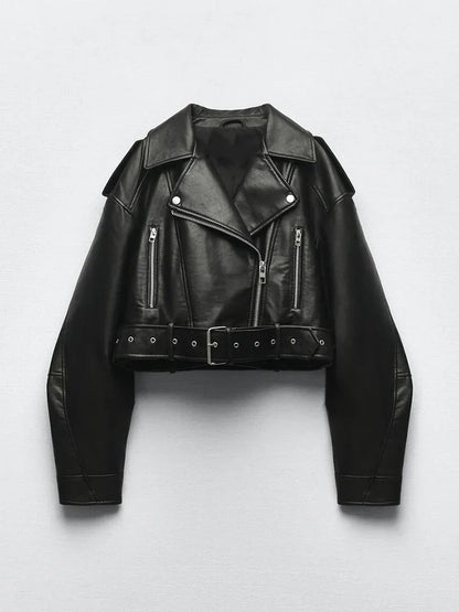 Lia | chaqueta de cuero estilo vintage