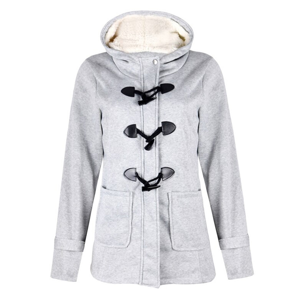 Abrigo largo de invierno con capucha para mujer
