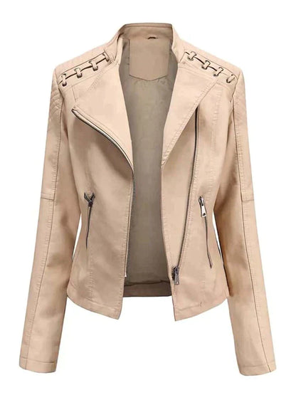 Chaqueta Oseanna | Elegante chaqueta motera de cuero