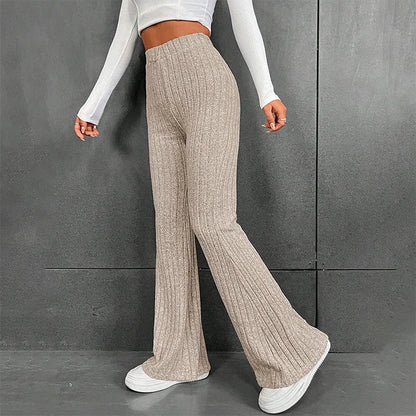 Eva | Pantalones palazzo acanalados | Casual Chic | Tejido suave