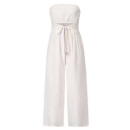 Mono sin tirantes pierna ancha | Verano 2024 Chic Romper | Sexy Slim Fit