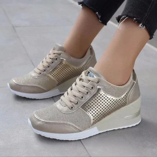 Running Slip On Wedge Sneakers