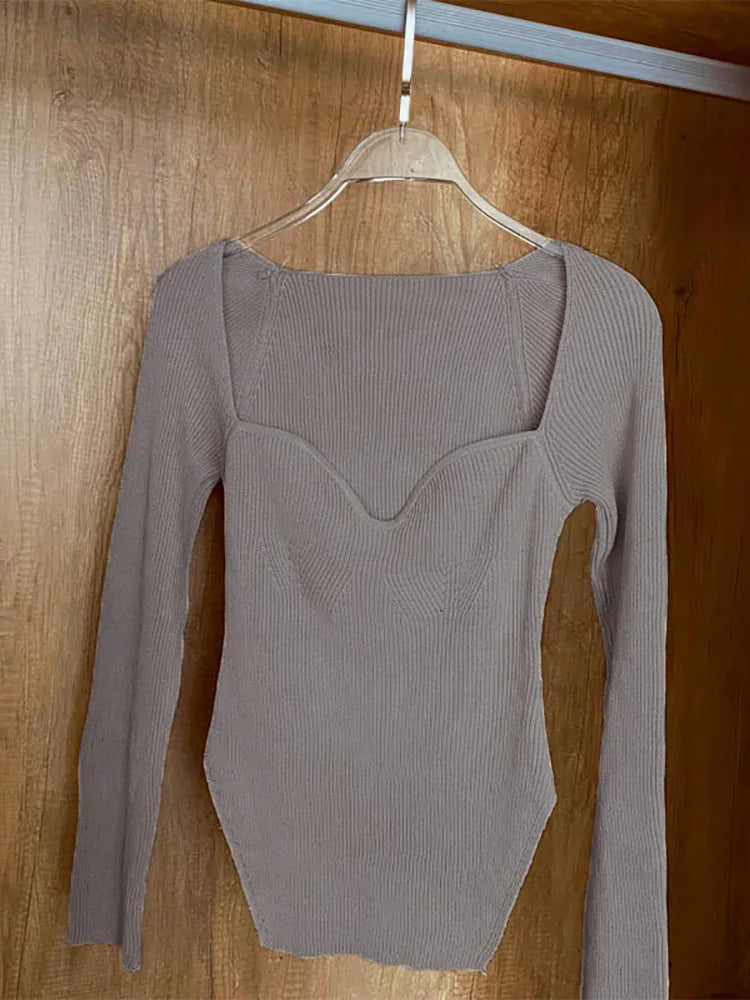 Top de punto elástico para mujer