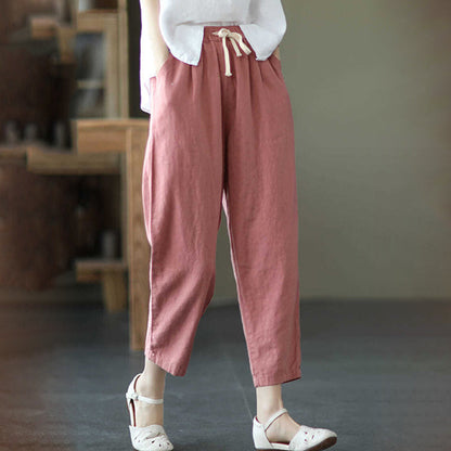 Kara - Pantalones frescos de lino y algodón